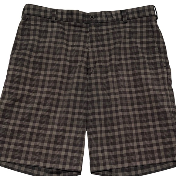 Nike Other - Nike Golf Dri-FIT Plaid Shorts Mens Size 36 Gray Performance Athletic Casual
